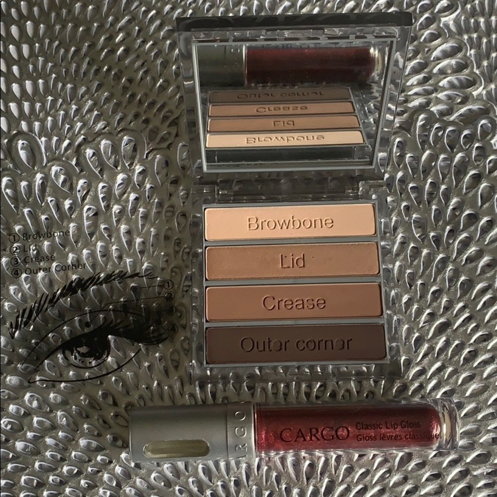 NEW Cargo eyeshadow palette and lip gloss